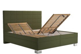 Dvoulůžko Vilma v rozměru 180x200 cm, v potahu Prima 10 Olive, polohování