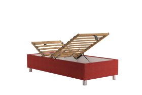 Jednolůžko Neptun v rozměru 90x200 cm, v potahu Graffiti Red, polohování
