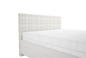 Dvoulůžko Sondra v rozměru 180x200 cm, v potahu Savoy 21 Cream a Valencia 376-18, detail čela