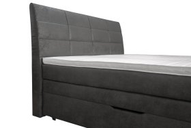 Boxspring Bonbon v rozměru 180x200 cm, v potahu Gobi 97, detail čela