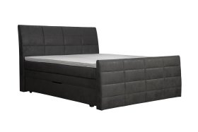 Boxspring Bonbon v rozměru 180x200 cm, v potahu Gobi 97, s topperem