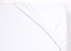 DeLuxe prostěradlo, bílá barva, detail rohu