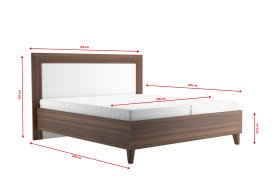 Dvoulůžko Malaga v rozměru 180x200 cm, v potahu Loft 1, rozměry