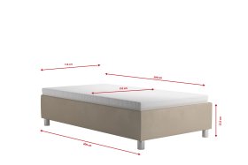 Válenda Neptun v rozměru 110x200 cm, v potahu Trinity 2, rozměry