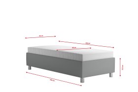 Válenda Neptun v rozměru 90x200 cm, v potahu Trinity 14, rozměry