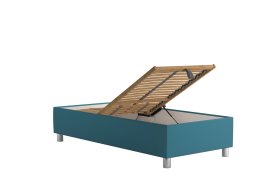 Válenda Neptun v rozměru 90x200 cm, v potahu Trinity 13 Azur, úložný prostor