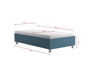 Válenda Neptun v rozměru 110x200 cm, v potahu Trinity 13 Azur, rozměry