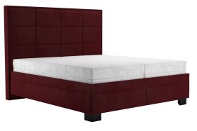 Dvoulůžko Sabrina v rozměru 180x200 cm, v potahu Tiffany 32 Chianti, s matracemi