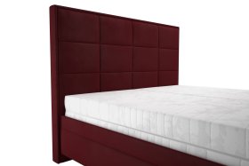 Dvoulůžko Sabrina v rozměru 180x200 cm, v potahu Tiffany 32 Chianti, detail čela