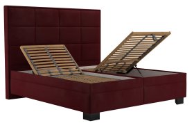 Dvoulůžko Sabrina v rozměru 180x200 cm, v potahu Tiffany 32 Chianti, polohování