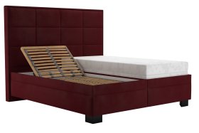 Dvoulůžko Sabrina v rozměru 180x200 cm, v potahu Tiffany 32 Chianti, polohování hlavy