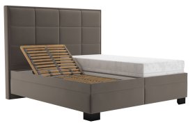 Dvoulůžko Sabrina v rozměru 180x200 cm, v potahu Tiffany 29 Taupe, polohování hlavy