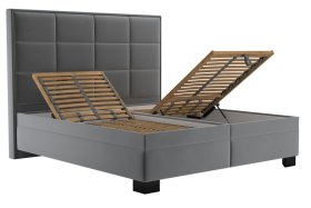 Dvoulůžko Sabrina v rozměru 180x200 cm, v potahu Tiffany 18 Anthra, polohování