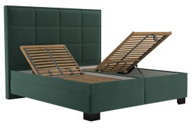 Dvoulůžko Sabrina v rozměru 180x200 cm, v potahu Tiffany 10 DK Green, polohování