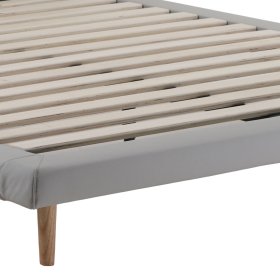 Dvoulůžko Darja v rozměru 180x200 cm, v šedé eco kůži, detail