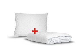 Set prošívaný polštář 70x90 se zipem a vyjímatelnou výplní + letní prošívaná přikrývka 135x200 cm