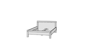 Postel Snore 140x200 cm, bílá, malý model