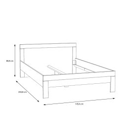 Postel Snore 140x200 cm, bílá, rozměry