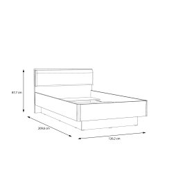 Postel Snore Komfort 120x200 cm, bílá, rozměry