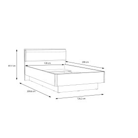 Postel Snore Komfort 120x200 cm, bílá, rozměry