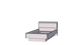 Postel Snore Komfort 120x200 cm, bílá, malý model