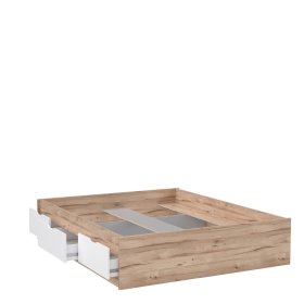 Postel Vaur 160x200 cm, dub sonoma bez matrace