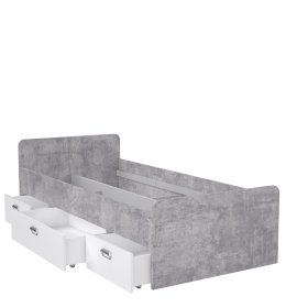 Postel Emar šedá a bílá 90x200 cm, bez matrace