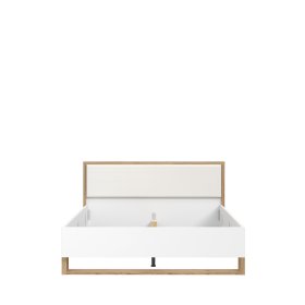 Postel Fred 160x200 cm bílá a dub, bez matrace