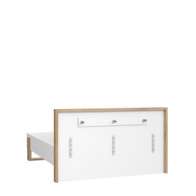 Postel Fred 160x200 cm bílá a dub, zadní