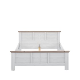 Postel Ilsa 180x200 cm, bílá a dub bělený, bez matrace