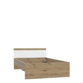 Postel Arko 120x200 cm, dub sonoma a bílá, bez matrace