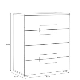 Komoda Arko, rozměry