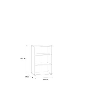 Knihovna Baur, nízká, úzká, dub sonoma, rozměry