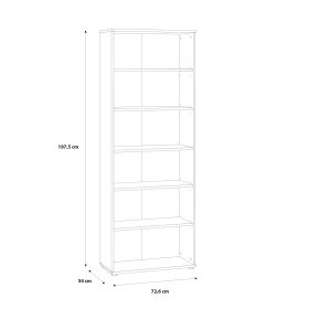 Knihovna Baur vysoká, bílá, rozměry