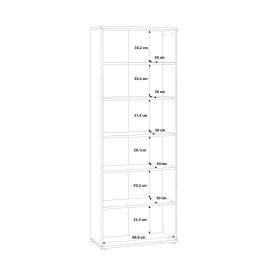 Knihovna Baur vysoká, dub sonoma, rozměry