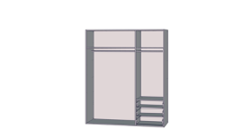 Skříň Bron dub sonoma, vnitřní uspořádání