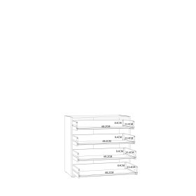 Komoda Bron dub sonoma, rozměry