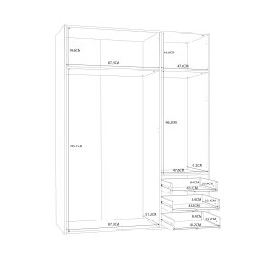 Skříň Bron dub sonoma, rozměry