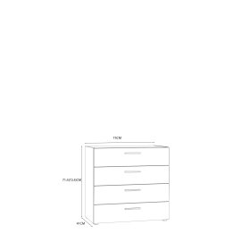 Komoda Bron dub sonoma, rozměry