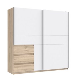 Skříň Koya, bílá, bělený dub