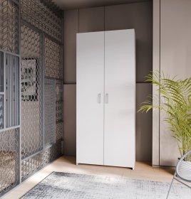 Skříň Ekon, výška 190 cm, bílá, interiér