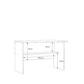 Psací stůl Emar, šedý, rozměry