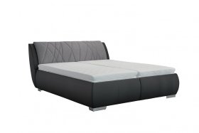 Dvoulůžko Balbi v rozměru 180x200 cm, v potahu Malmö New 90 a Loft Black 