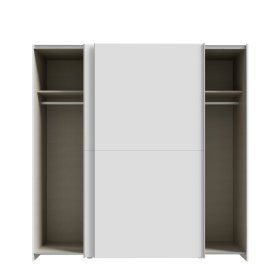 Skříň Salk 190 cm, bílá, otevřená