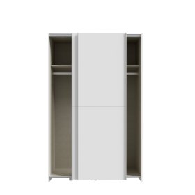 Skříň Salk 120 cm, bílá, otevřená