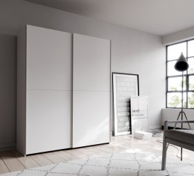 Skříň Salk 150 cm, bílá, interiér