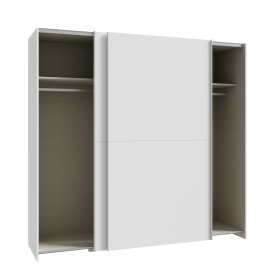 Skříň Salk 200 cm, bílá, otevřená