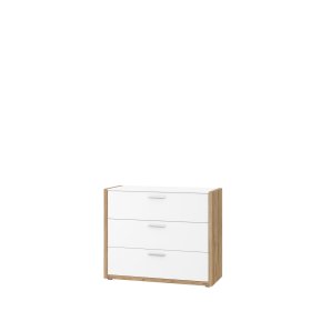 Komoda Fred, bílá a dub