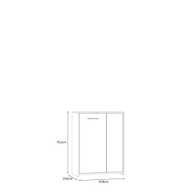 Komoda Pars, šedá a bílá, rozměry