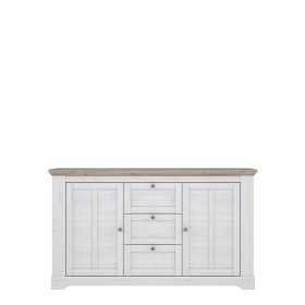 Komoda Ilsa bílá a bělený dub